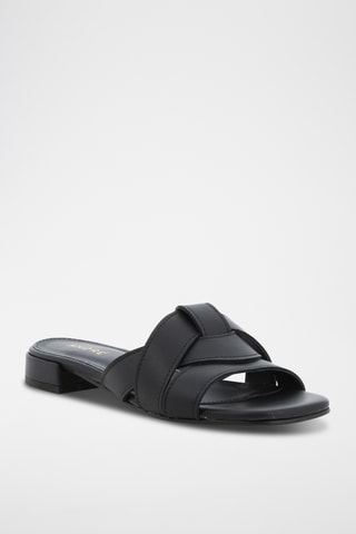 Mules en cuir Luana - Noir