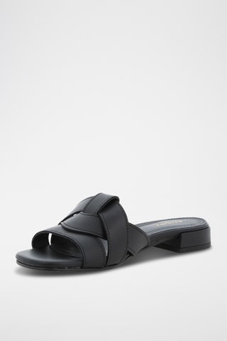 Mules en cuir Luana - Noir