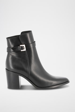 Botins em couro Baronne - Preto