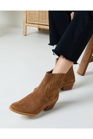Bottines en nubuck Mirmande - Camel