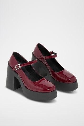 Babies à talons vernies Apryl - Bordeaux