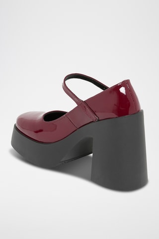 Babies à talons vernies Apryl - Bordeaux