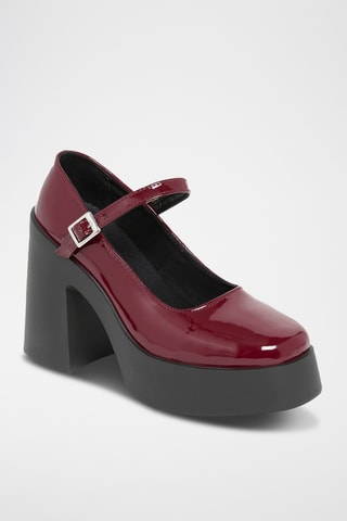 Babies à talons vernies Apryl - Bordeaux