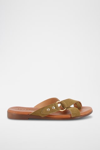 Sandales en cuir Papyrusa - Kaki