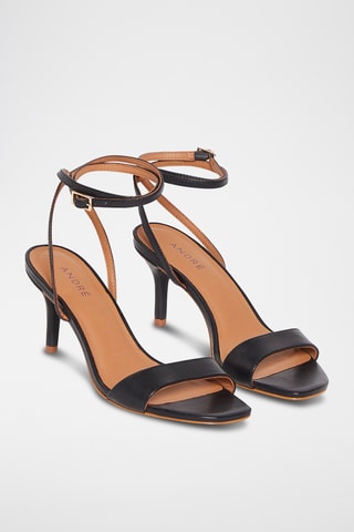 Sandálias de salto em couro Glycine - Preto