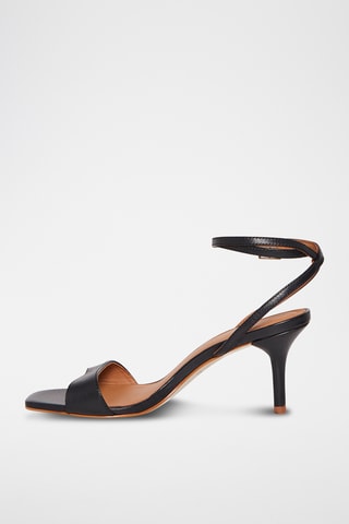 Sandálias de salto em couro Glycine - Preto