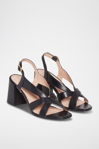 Sandálias de salto em couro Joliet - Preto