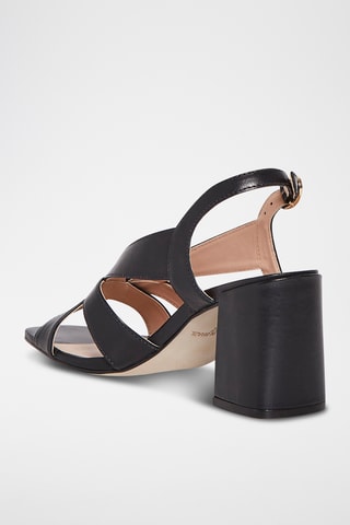 Sandálias de salto em couro Joliet - Preto