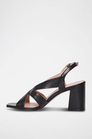 Sandálias de salto em couro Joliet - Preto