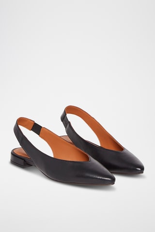 Ballerines en cuir de chèvre Rosee - Noir