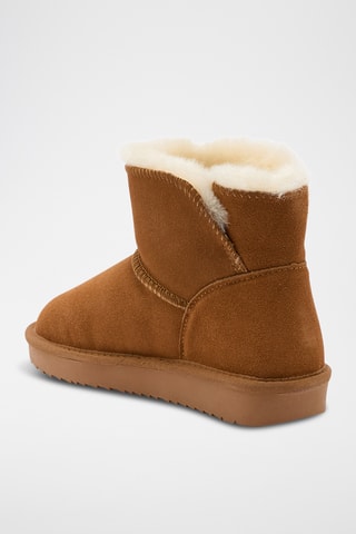 Botins forrados em nobuck Flake - Camel