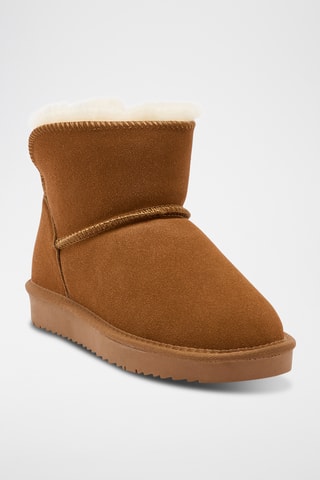 Botins forrados em nobuck Flake - Camel