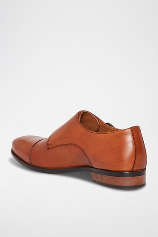 Derbys à boucles en cuir Victor - Camel