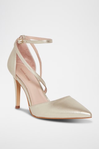 Escarpins en cuir verni Endiablee - Doré