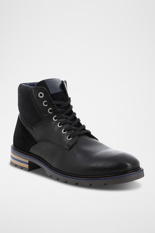 Boots em couro Vincent - Preto