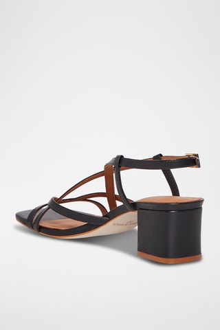 Sandálias de salto em couro Lysia - Preto
