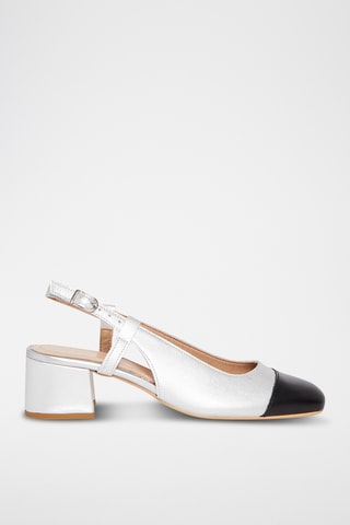 Escarpins en cuir de chèvre Brunie - Argenté