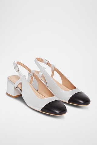 Escarpins en cuir de chèvre Brunie - Argenté