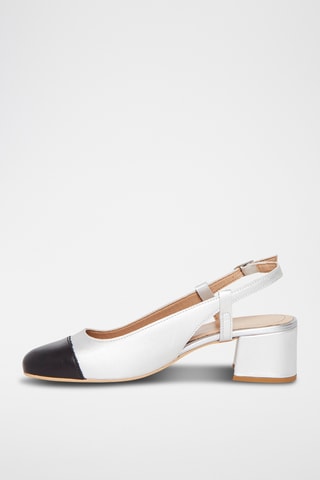 Escarpins en cuir de chèvre Brunie - Argenté