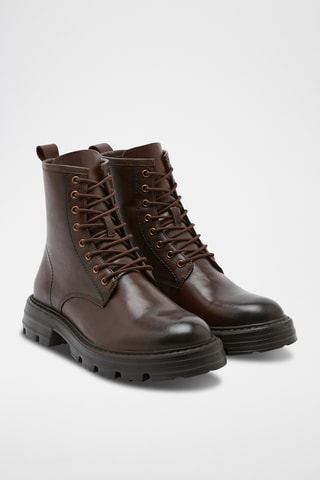 Boots em couro Gregory - Castanho