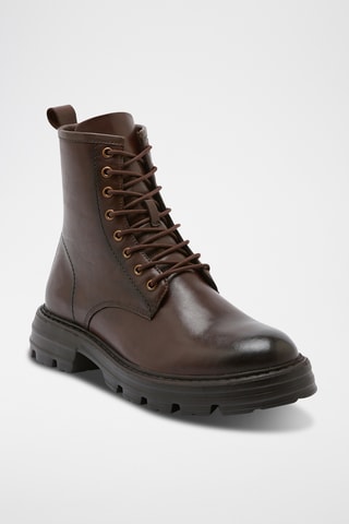 Boots em couro Gregory - Castanho
