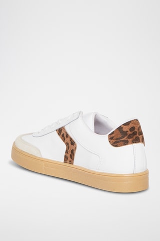 Baskets en croûte de cuir Maia - Marron