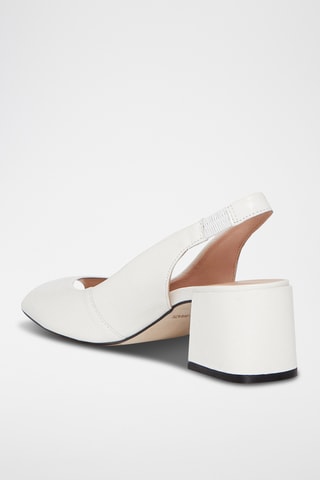 Sandálias de salto em couro Lusia - Branco