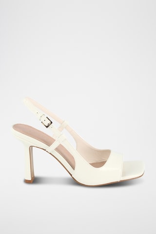 Sandálias de salto em couro Diana - Branco