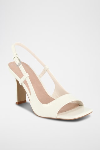 Sandálias de salto em couro Diana - Branco