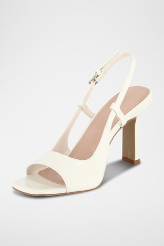 Sandálias de salto em couro Diana - Branco