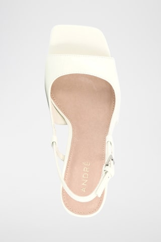 Sandálias de salto em couro Diana - Branco