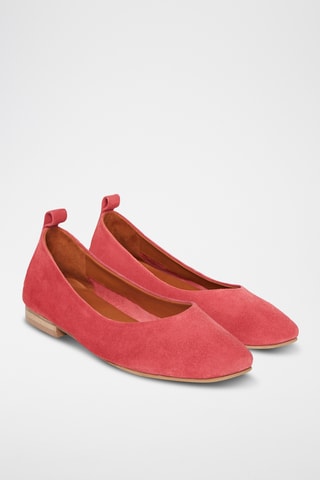 Ballerines en cuir de chèvre nubuck Caliopa - Rose
