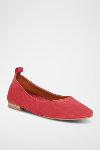 Ballerines en cuir de chèvre nubuck Caliopa - Rose