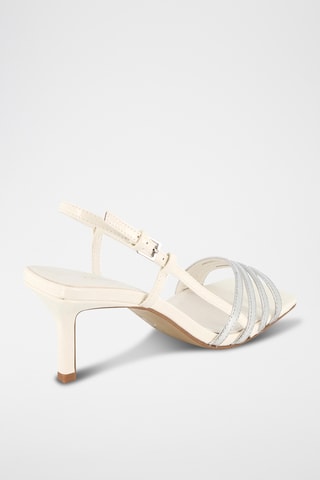 Sandálias de salto em couro Delicate - Prateado