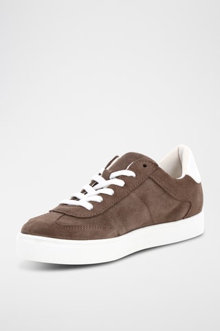 Baskets en croûte de cuir Gaby - Taupe