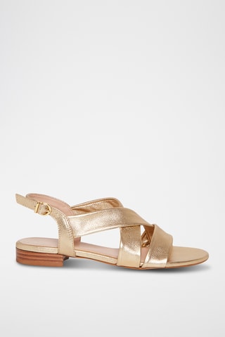 Sandales en cuir Bijou - Doré