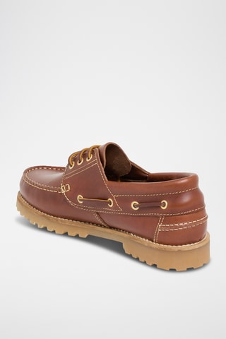 Chaussures bateau en cuir Peter - Marron