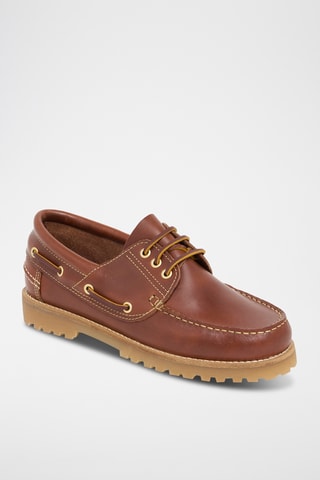 Chaussures bateau en cuir Peter - Marron