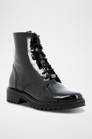 Bottines en cuir verni Riva - Noir