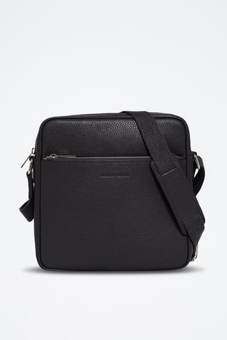 Sac bandoulière en cuir - Noir