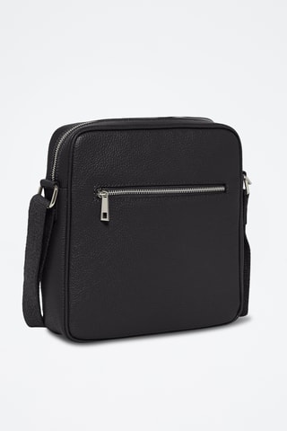 Sac bandoulière en cuir - Noir