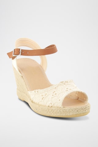 Sandales compensées Raphaella - Beige