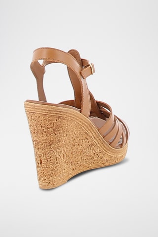 Sandales compensées en cuir Passionata - Camel