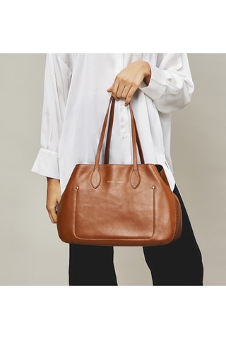 Cabas en cuir - Marron