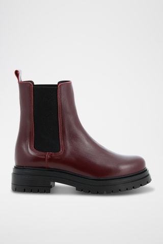 Bottines Chelsea en cuir Antonia - Bordeaux