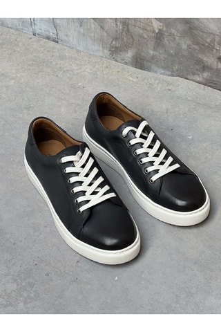 Baskets en cuir Redmond - Bleu marine