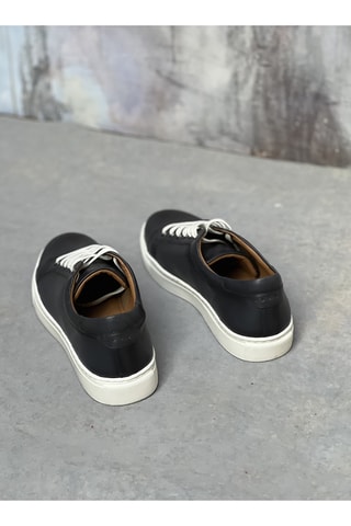 Baskets en cuir Redmond - Bleu marine