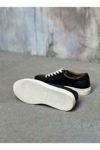 Baskets en cuir Redmond - Bleu marine