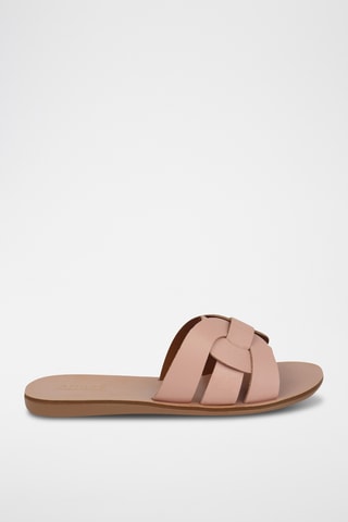 Mules en cuir Samoa - Rose
