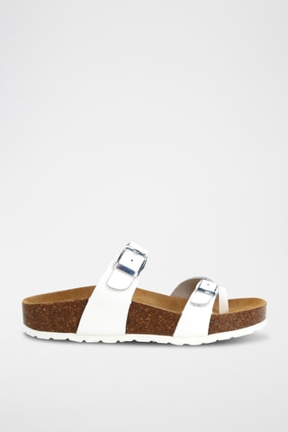 Sandales en cuir Mae - Blanc